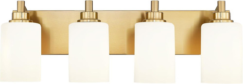Brushed gold light - 4-light, bathroom