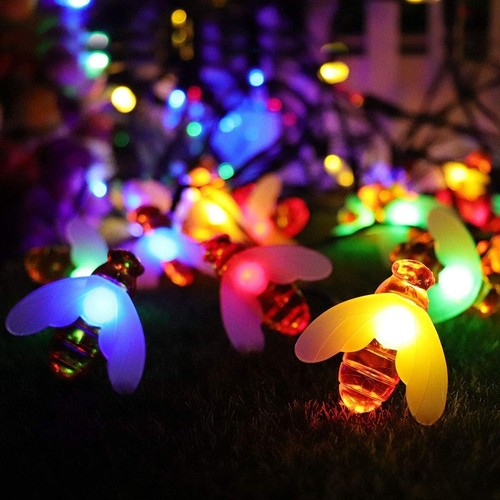 Solar bee string lights - string, 60led