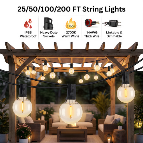 Outdoor string lights g40 - string,
