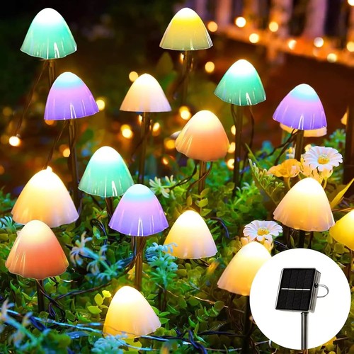20led solar mushroom string - solar,